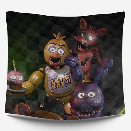 FNaF Bedding Set Quilt Set Freddy Bonnie Foxy Chica Bed Set - Lusy Store LLC