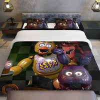 FNaF Bedding Set Quilt Set Freddy Bonnie Foxy Chica Bed Set - Lusy Store LLC