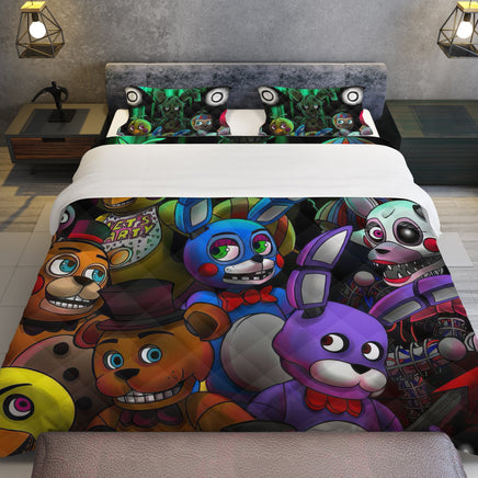 FNaF Bedding Set Quilt Set Freddy FNaF World Bed Set - Lusy Store LLC