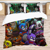 FNaF Bedding Set Quilt Set Freddy FNaF World Bed Set - Lusy Store LLC