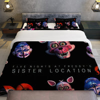 FNaF Bedding Set Quilt Set Freddy Funtime Foxy Sister Location Bed Set - Lusy Store LLC