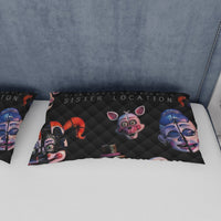 FNaF Bedding Set Quilt Set Freddy Funtime Foxy Sister Location Bed Set - Lusy Store LLC