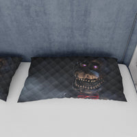 FNaF Bedding Set Quilt Set Nightmare Freddy Fazbear Bed Linen Black Bed Set - Lusy Store LLC