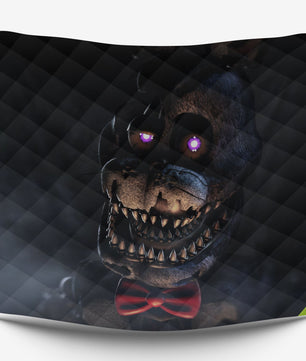 FNaF Bedding Set Quilt Set Nightmare Freddy Fazbear Bed Linen Black Bed Set - Lusy Store LLC