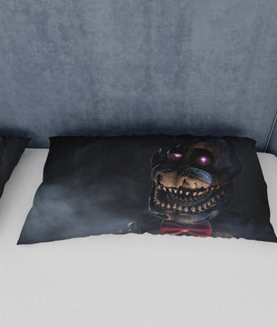 FNaF Bedding Set Quilt Set Nightmare Freddy Fazbear Bed Linen Black Bed Set - Lusy Store LLC