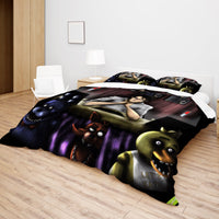 FNaF Bedding Set Quilt Set Nightmare Freddy Game Bed Set - Lusy Store LLC