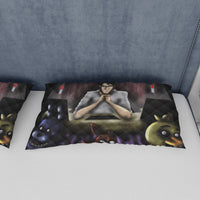 FNaF Bedding Set Quilt Set Nightmare Freddy Game Bed Set - Lusy Store LLC