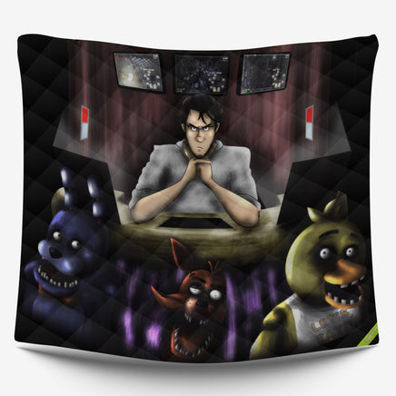 FNaF Bedding Set Quilt Set Nightmare Freddy Game Bed Set - Lusy Store LLC