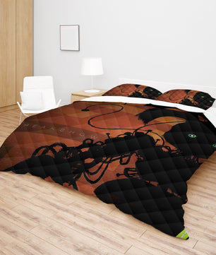 FNaF Bedding Set Quilt Set Sister Location Bed Linen Brown Bed Set - Lusy Store LLC