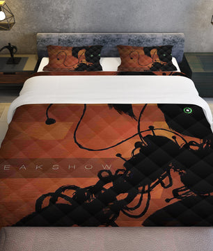FNaF Bedding Set Quilt Set Sister Location Bed Linen Brown Bed Set - Lusy Store LLC