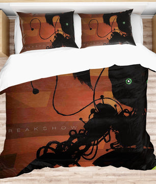 FNaF Bedding Set Quilt Set Sister Location Bed Linen Brown Bed Set - Lusy Store LLC