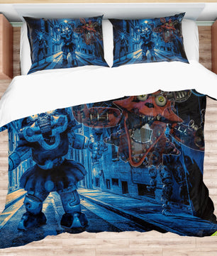 FNaF Bedding Set Sister Location Quilt Set Nightmare Freddy Comfortable Soft Breathable - Lusy Store LLC