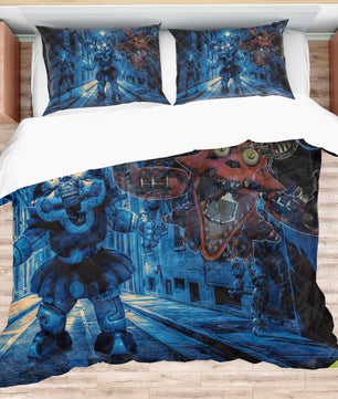FNaF Bedding Set Sister Location Quilt Set Nightmare Freddy Comfortable Soft Breathable - Lusy Store LLC