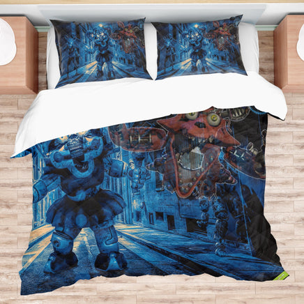 FNaF Bedding Set Sister Location Quilt Set Nightmare Freddy Comfortable Soft Breathable - Lusy Store LLC