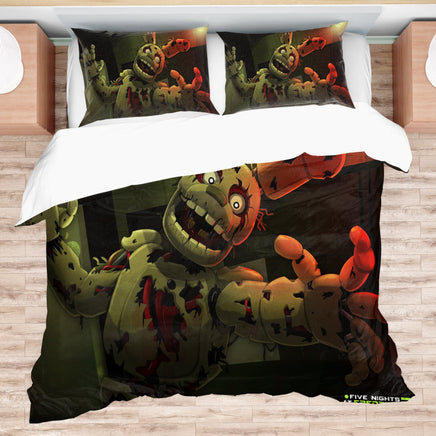 FNaF Bedding Set Springtrap Withered Bonnie Quilt Set Comfortable Soft Breathable - Lusy Store LLC