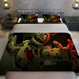 FNaF Bedding Set Springtrap Withered Bonnie Quilt Set Comfortable Soft Breathable - Lusy Store LLC