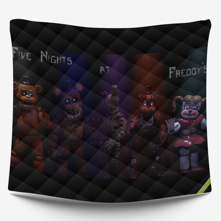 FNaF Bedding Set Withered Bonnie Quilt Set Withered Bonnie Sister Location - Lusy Store LLC