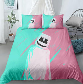 Fortnite Bed Set 3D Cross-Border Home Textile Marshmello For Fan 2968 - Lusy Store