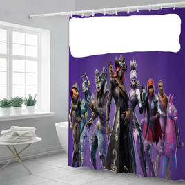 Fortnite Curtains Shower Curtain Waterproof 3D Digital Printing Purple 1