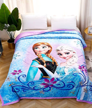 Frozen Anna Elsa Comforter Princess Blanket Bedspread Coverlet D608 - Lusy Store