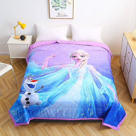 Frozen Anna Elsa Comforter Princess Blanket Bedspread Coverlet D608 - Lusy Store