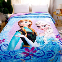 Frozen Anna Elsa Comforter Princess Blanket Bedspread Coverlet D608 - Lusy Store