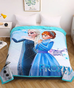 Frozen Anna Elsa Comforter Princess Blanket Bedspread Coverlet D608 - Lusy Store
