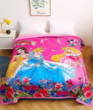 Frozen Anna Elsa Comforter Princess Blanket Bedspread Coverlet D608 - Lusy Store