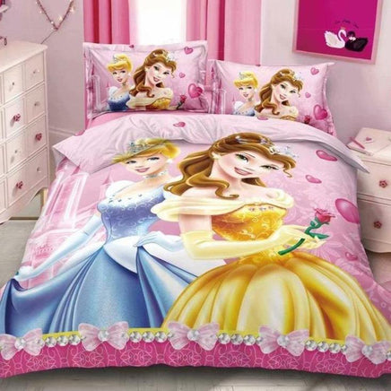 Frozen Bed Set 3D Cartoon Elsa Anna Blue Bedding Sets Bedroom Decor For Kids Pink 2
