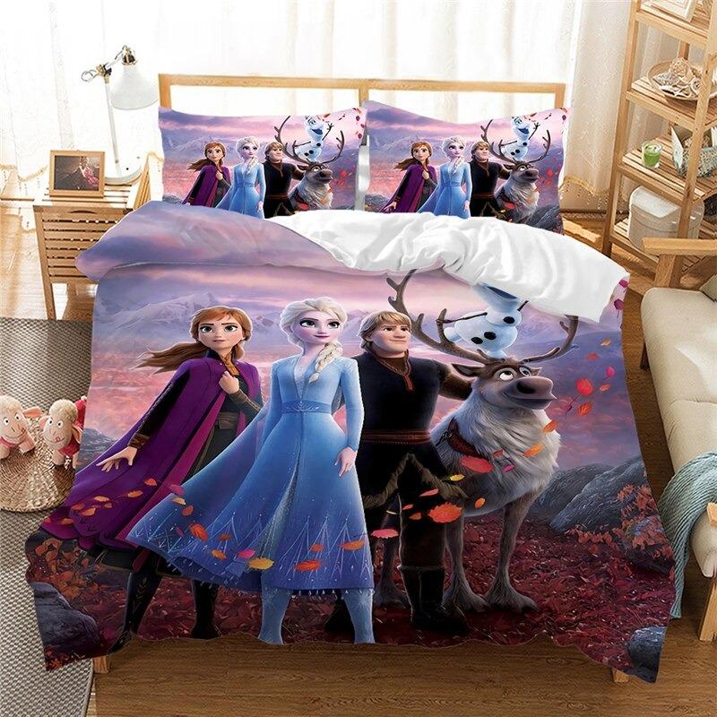 Frozen Bed Set Elsa Anna Bed Linen Children Luxury Girls Bedding Sets - Lusy Store