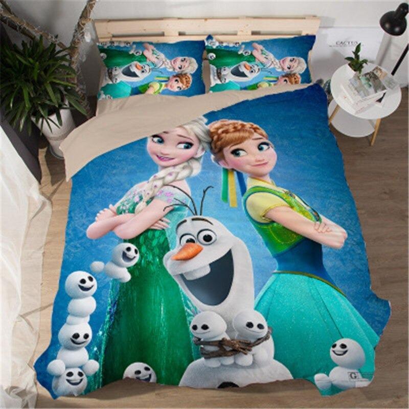 Frozen Bed Set Elsa Anna Bed Linen Children Luxury Girls Bedding Sets - Lusy Store