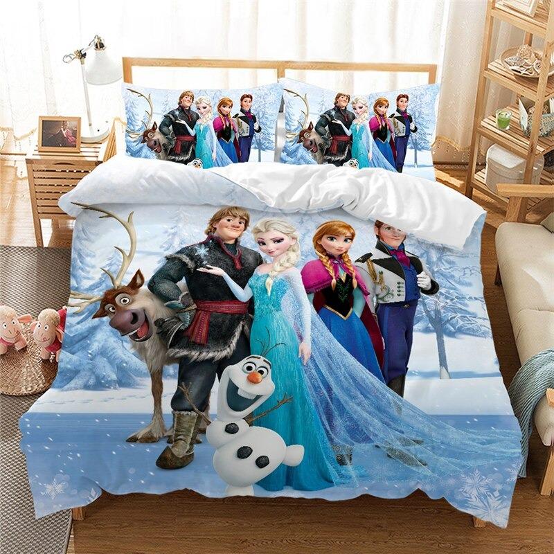 Frozen Bed Set Elsa Anna Bed Linen Children Luxury Girls Bedding Sets - Lusy Store