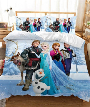 Frozen Bed Set Elsa Anna Bed Linen Children Luxury Girls Bedding Sets - Lusy Store