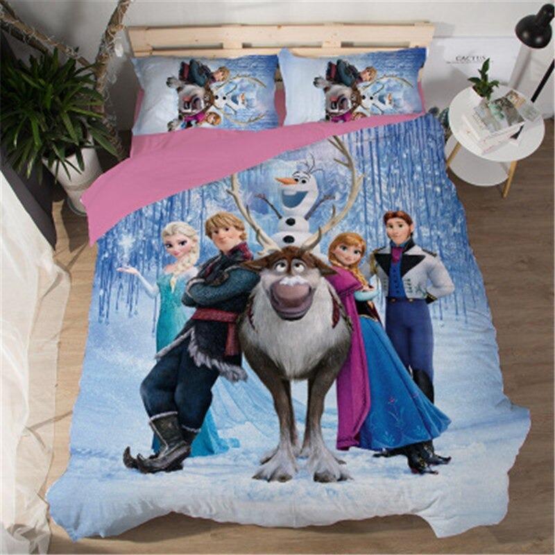 Frozen Bed Set Elsa Anna Bed Linen Children Luxury Girls Bedding Sets - Lusy Store