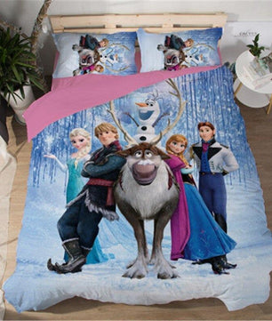 Frozen Bed Set Elsa Anna Bed Linen Children Luxury Girls Bedding Sets - Lusy Store
