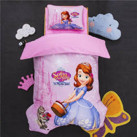Frozen Bed Set Elsa Pink Bedding Sets Bed Linens Baby Girl 47"X59" Cotton 3D Comforter Pink Blue