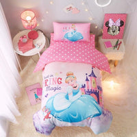 Frozen Bed Set Elsa Pink Bedding Sets Bed Linens Baby Girl 47"X59" Cotton 3D Comforter Pink Sky blue 3