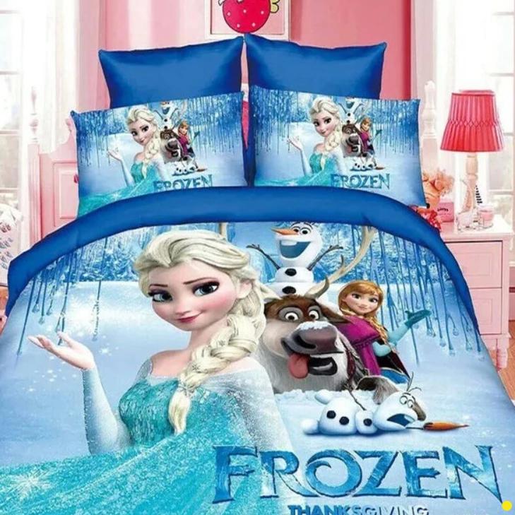 Frozen Elsa Bedding Sets Duvet Cover Disney Princess 3D Kids Bedding Sets Single Twin Bedding - Lusy Store