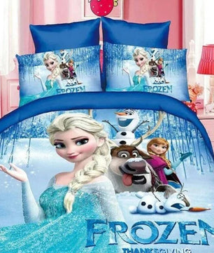 Frozen Elsa Bedding Sets Duvet Cover Disney Princess 3D Kids Bedding Sets Single Twin Bedding - Lusy Store