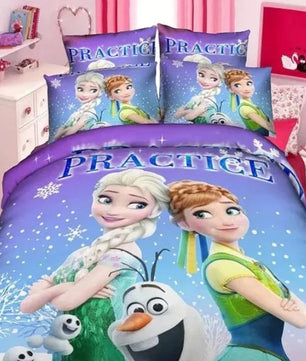 Frozen Elsa Bedding Sets Duvet Cover Disney Princess 3D Kids Bedding Sets Single Twin Bedding - Lusy Store