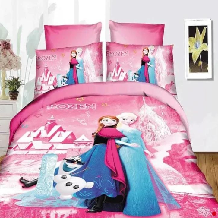 Frozen Elsa Bedding Sets Duvet Cover Disney Princess 3D Kids Bedding Sets Single Twin Bedding - Lusy Store