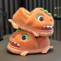 Funny Slippers Childrens Slippers Animal Home Shoes Fuzzy House Boys and Girls Anti-slip Warm Cotton A2