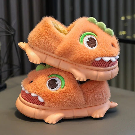 Funny Slippers Childrens Slippers Animal Home Shoes Fuzzy House Boys and Girls Anti-slip Warm Cotton A2