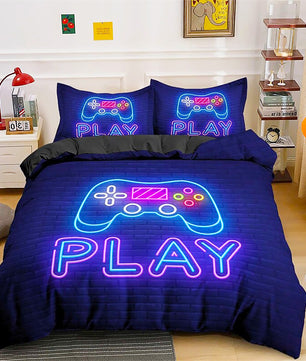 Gamer Bedding Set Boys Gamepad Duvet Cover Game Room Decor D544 - Lusy Store