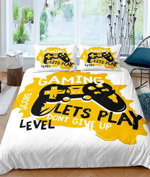Gamer Bedding Set Boys Gamepad Duvet Cover Game Room Decor D544 - Lusy Store