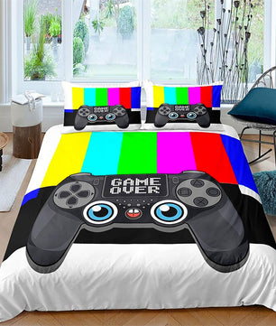 Gamer Bedding Set Boys Gamepad Duvet Cover Game Room Decor D544 - Lusy Store