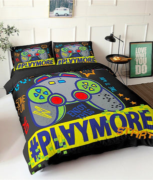 Gamer Bedding Set Boys Gamepad Duvet Cover Game Room Decor D544 - Lusy Store