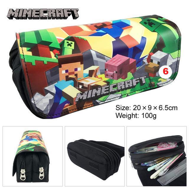 Games Roblox Minecraft Creeper Plaid Children Teenager Student Pencil Case Box Pen Bag - Lusy Store