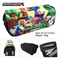 Games Roblox Minecraft Creeper Plaid Children Teenager Student Pencil Case Box Pen Bag 6
