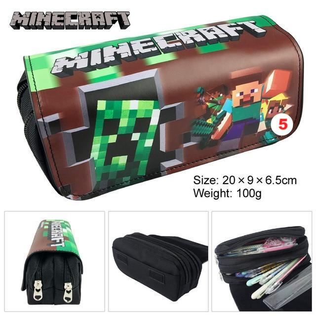 Games Roblox Minecraft Creeper Plaid Children Teenager Student Pencil Case Box Pen Bag - Lusy Store